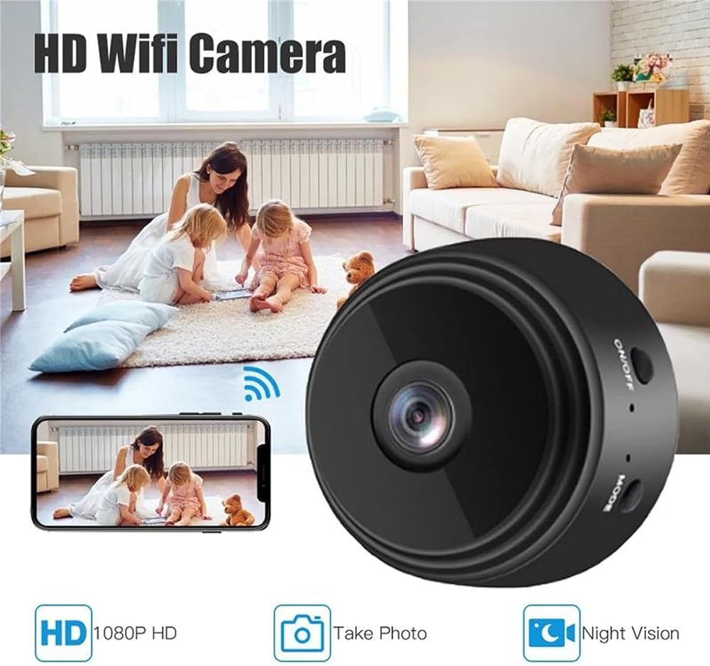 Spy Focus magnetic mini security camera product angle